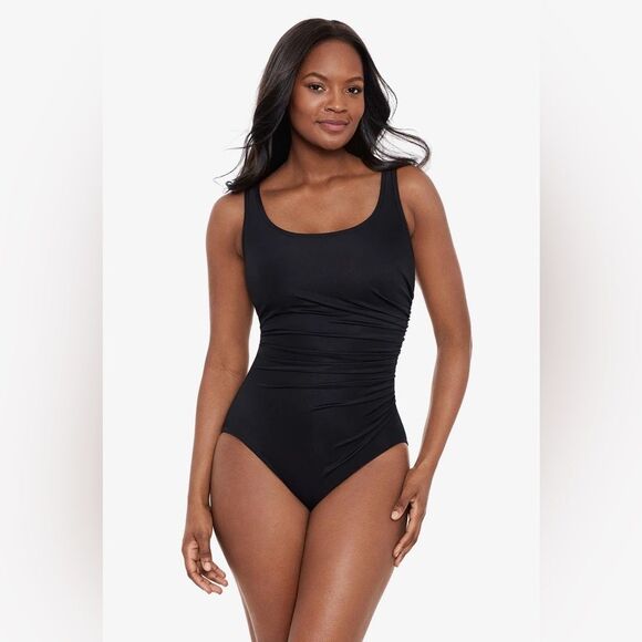 Miraclesuit Other - NWT** Miraclesuit DD-Cup Sideswipe One Piece Black Size 14DD
